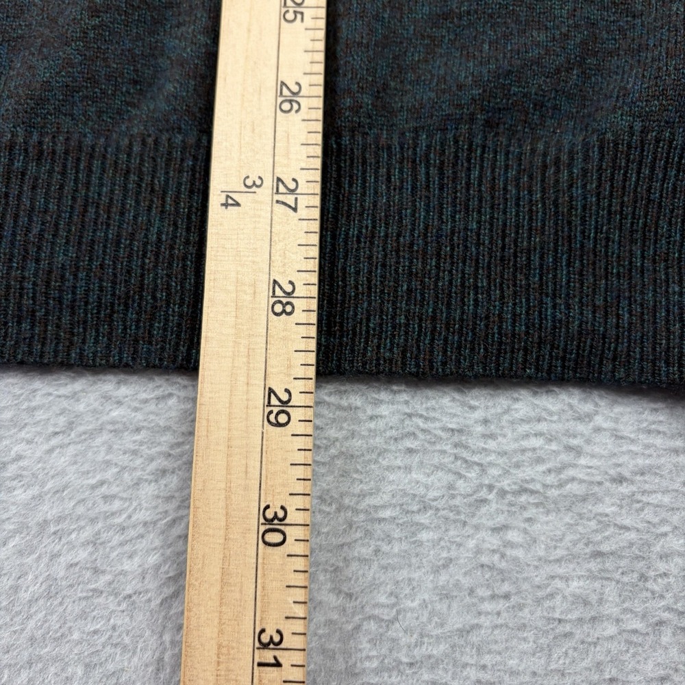 Rodd & Gunn Sweater Mens XL Teal Black Marled Optim Merino Wool Cashmere Knit - Picture 9 of 9